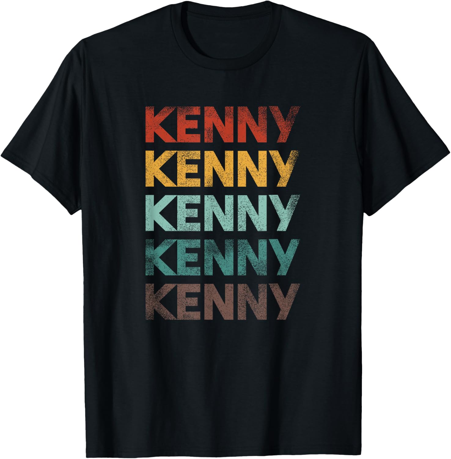 First Name Kenny Vintage 80s Style T-Shirt - T-Shirt | Black