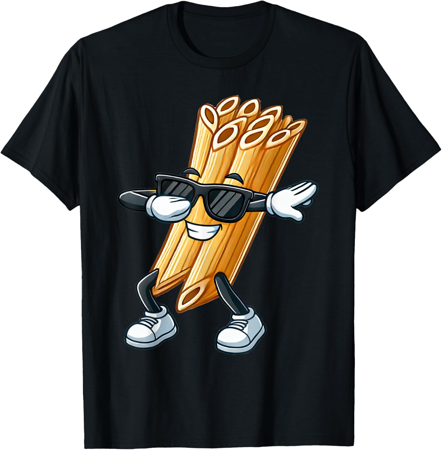 Penne Dabbing Funny Noodle Gift with Noodle Motif Penne T-Shirt - T-Shirt | Black