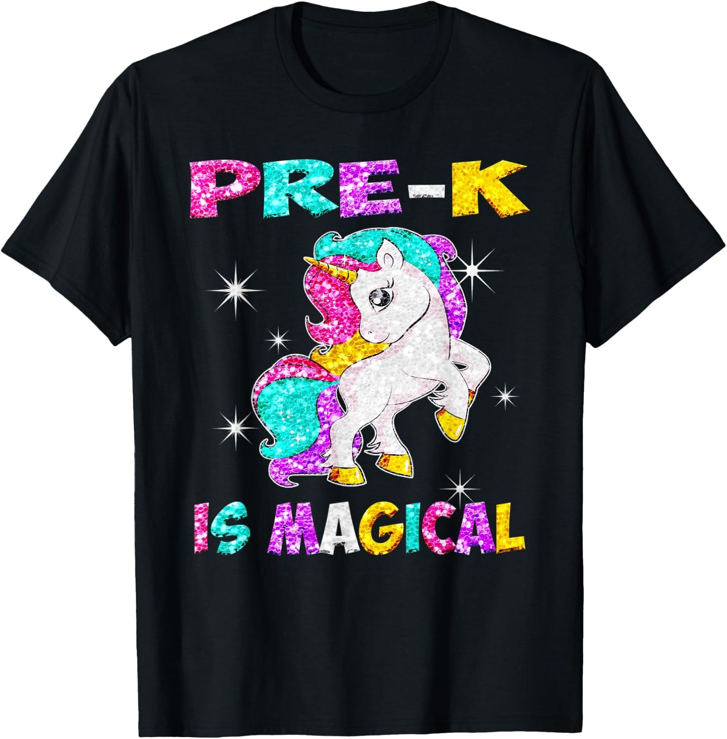 Pre-K is Magical Unicorn Back to School T-Shirt - T-Shirt | Black