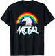 Metal Unicorn Funny Rocker Music Band Festival T Shirt Gift T-Shirt - T-Shirt | Black
