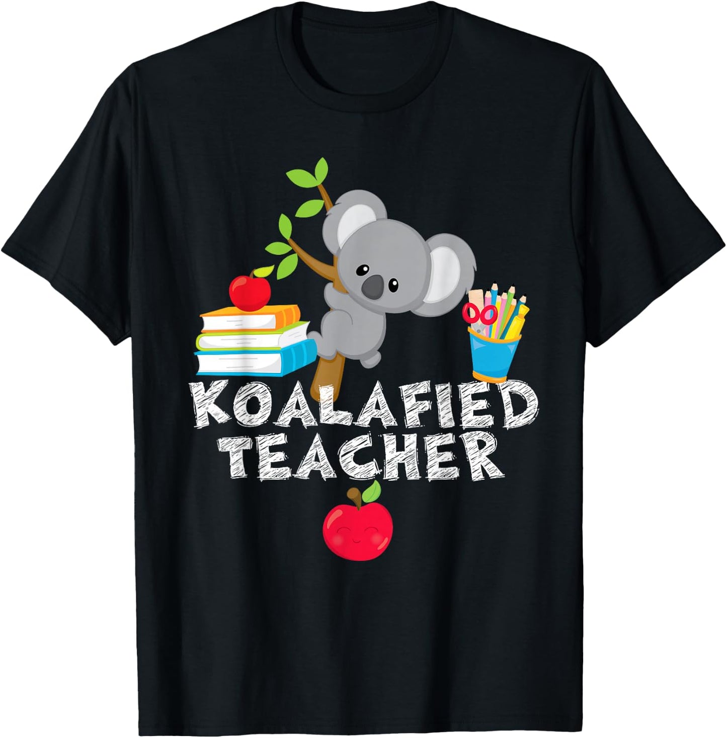 Koalafied Teacher Proud School Teacher Koala Cute T-Shirt - T-Shirt | Black