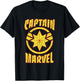 Marvel Captain Marvel Distressed 90s Logo T-Shirt - T-Shirt | Black