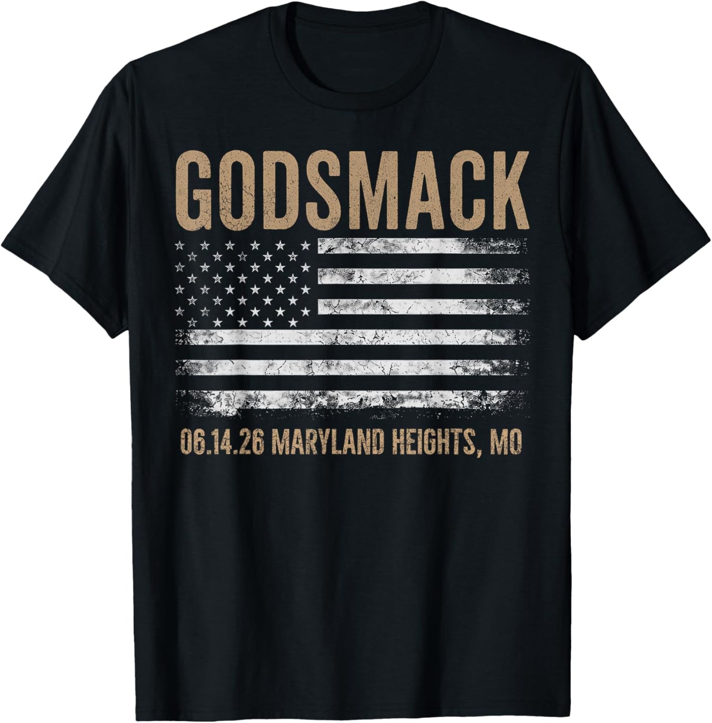 Godsmack The Rise of Rock 2026 Maryland Heights T-Shirt - T-Shirt | Black