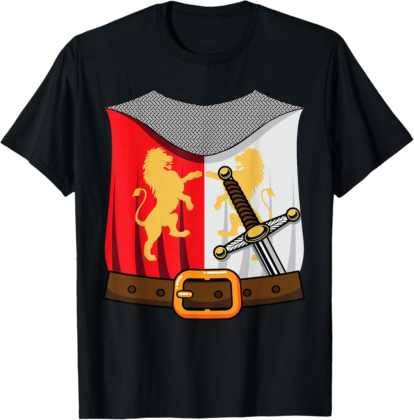 Medieval Knight Costume Funny Halloween Costume Shirt T-Shirt - T-Shirt | Black