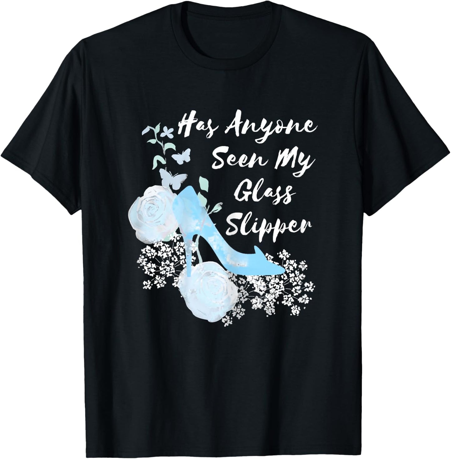 Disney Cinderella Glass Slipper Graphic T-Shirt - T-Shirt | Black