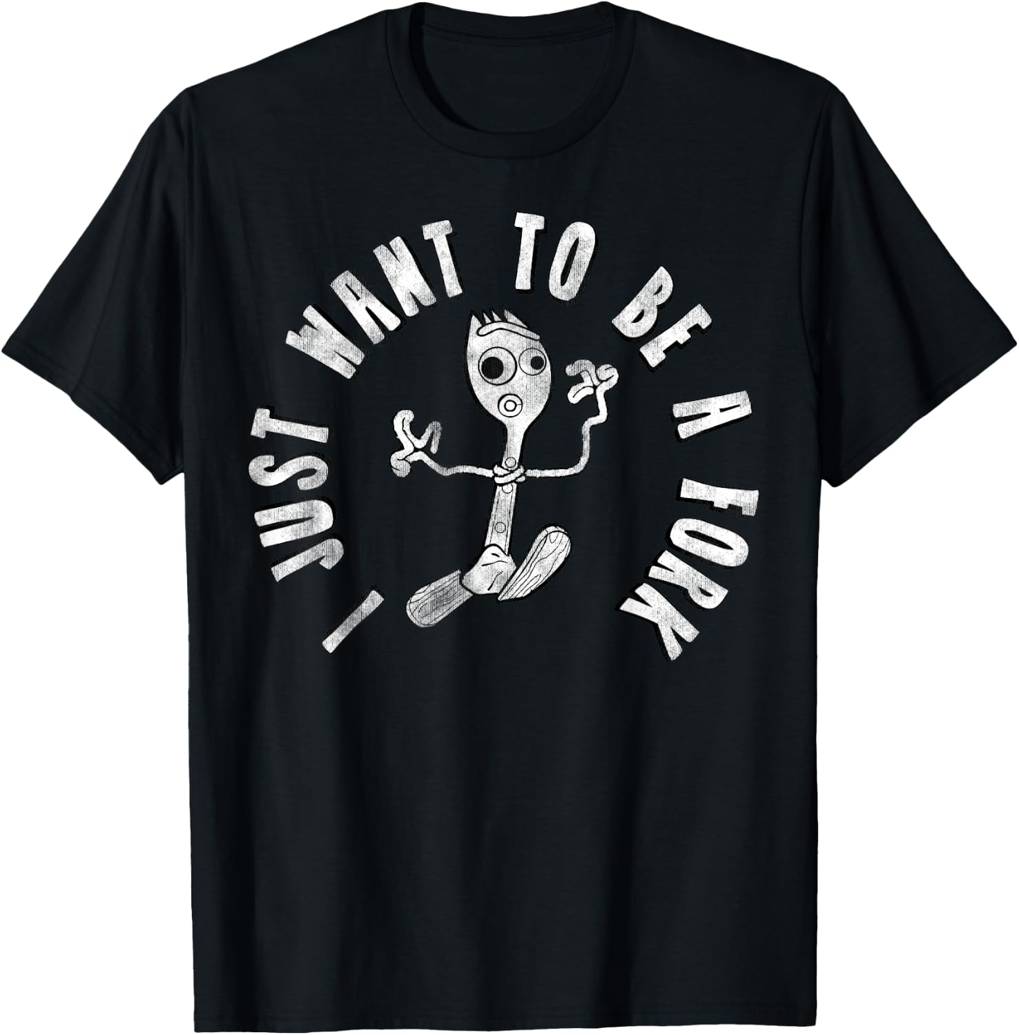 Disney Pixar Toy Story 4 Forky I Don't Belong Poster T-Shirt - T-Shirt | Black