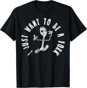 Disney Pixar Toy Story 4 Forky I Don't Belong Poster T-Shirt - T-Shirt | Black