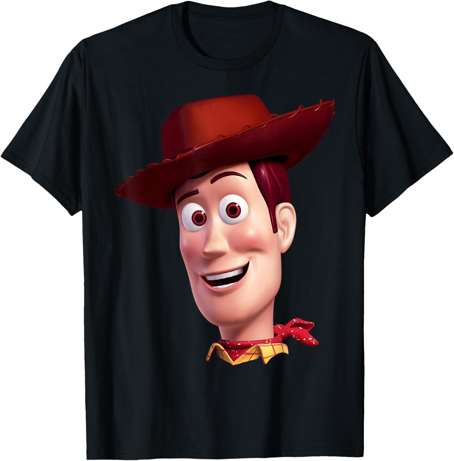 Disney Pixar Toy Story Woody Big Face T-Shirt - T-Shirt | Black