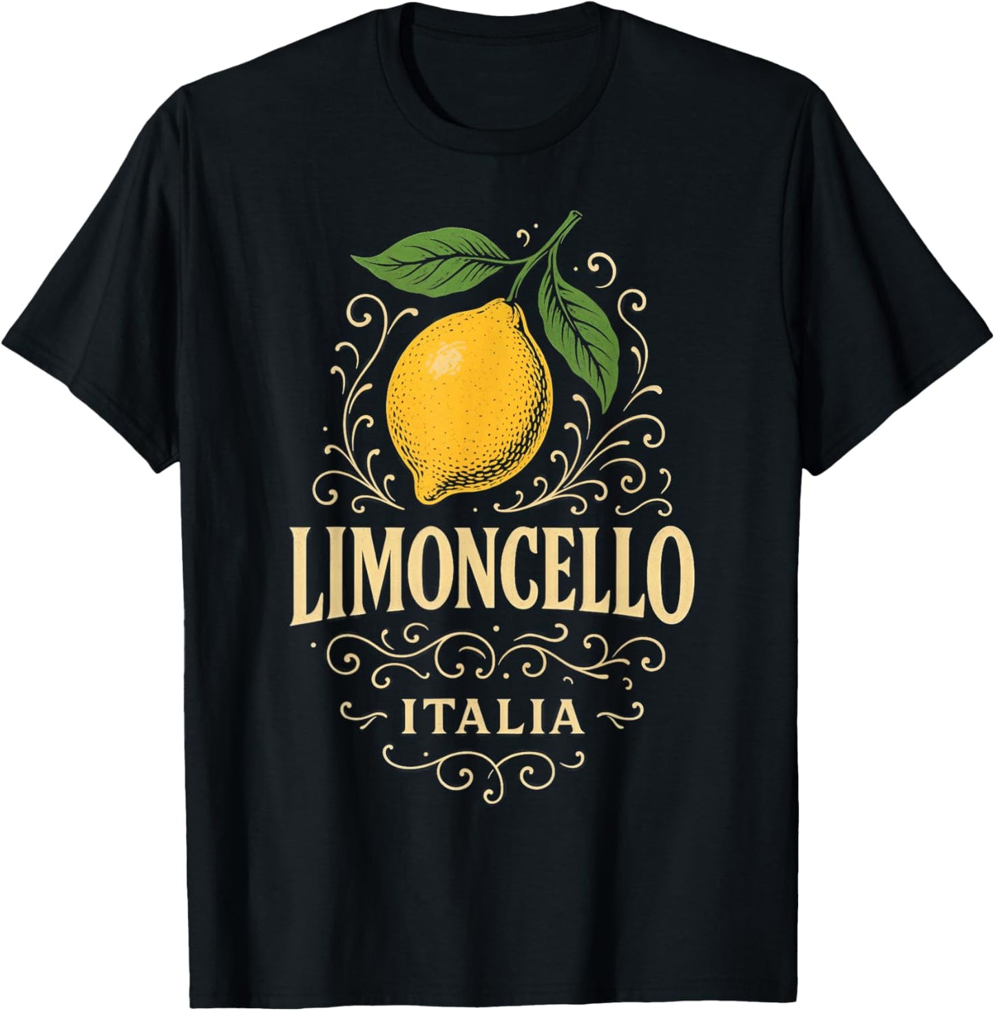 Limoncello Italy Lemon Drink Liquor Italian Gift Summer T-Shirt - T-Shirt | Black