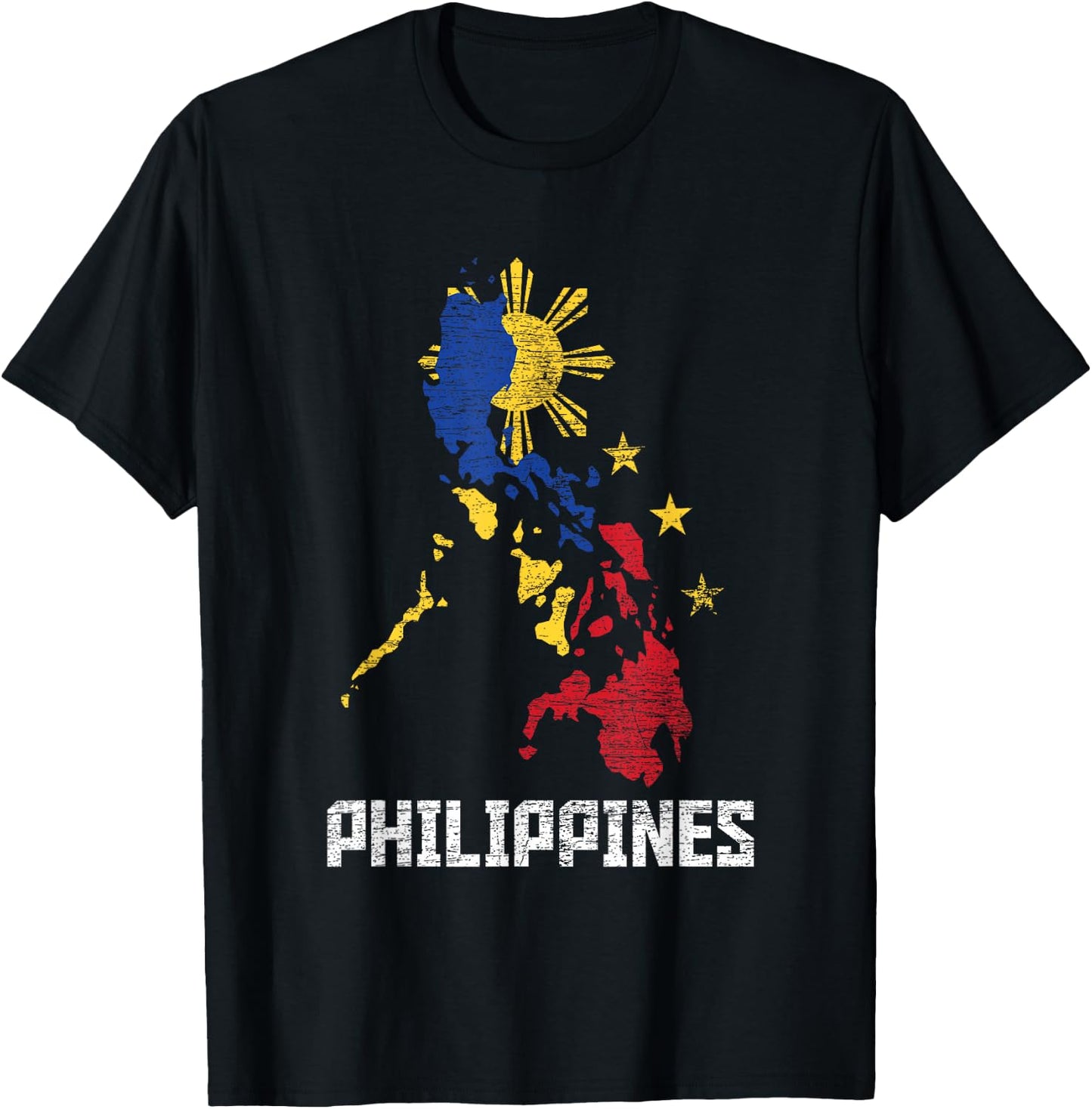 Philippine Flag Manila Philippines Filipino T-Shirt - T-Shirt | Black