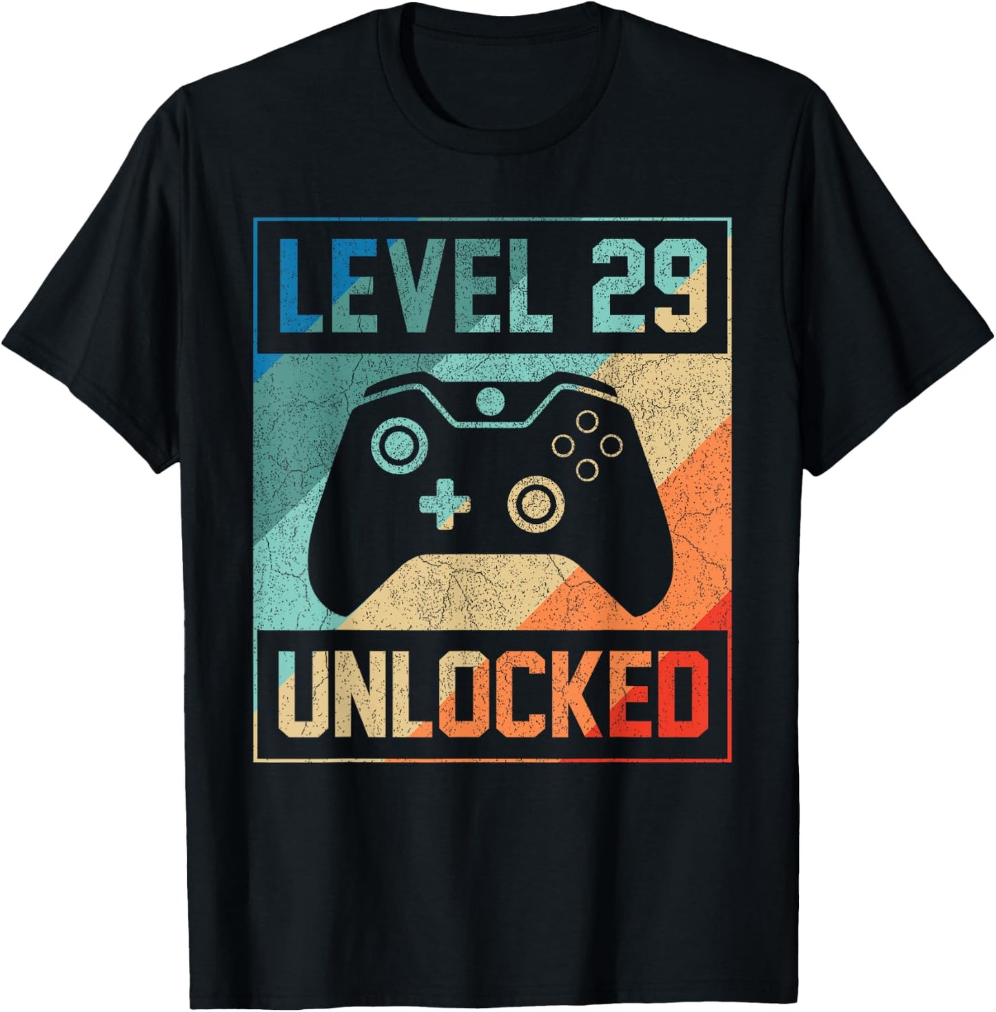 Level 29 Unlocked Shirt Video Gamer 29th Birthday Gifts T-Shirt - T-Shirt | Black