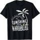 Sunshine And Margaritas T Shirt Summer Vacation Beach Attire T-Shirt - T-Shirt | Black