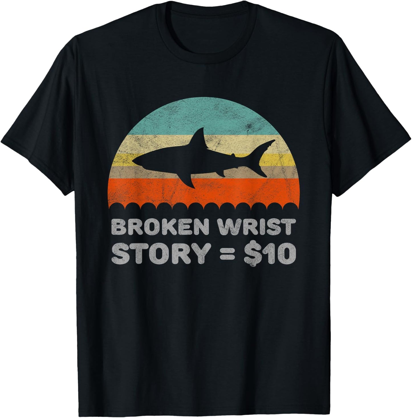 Funny Broken Wrist Story T-Shirt - T-Shirt | Black