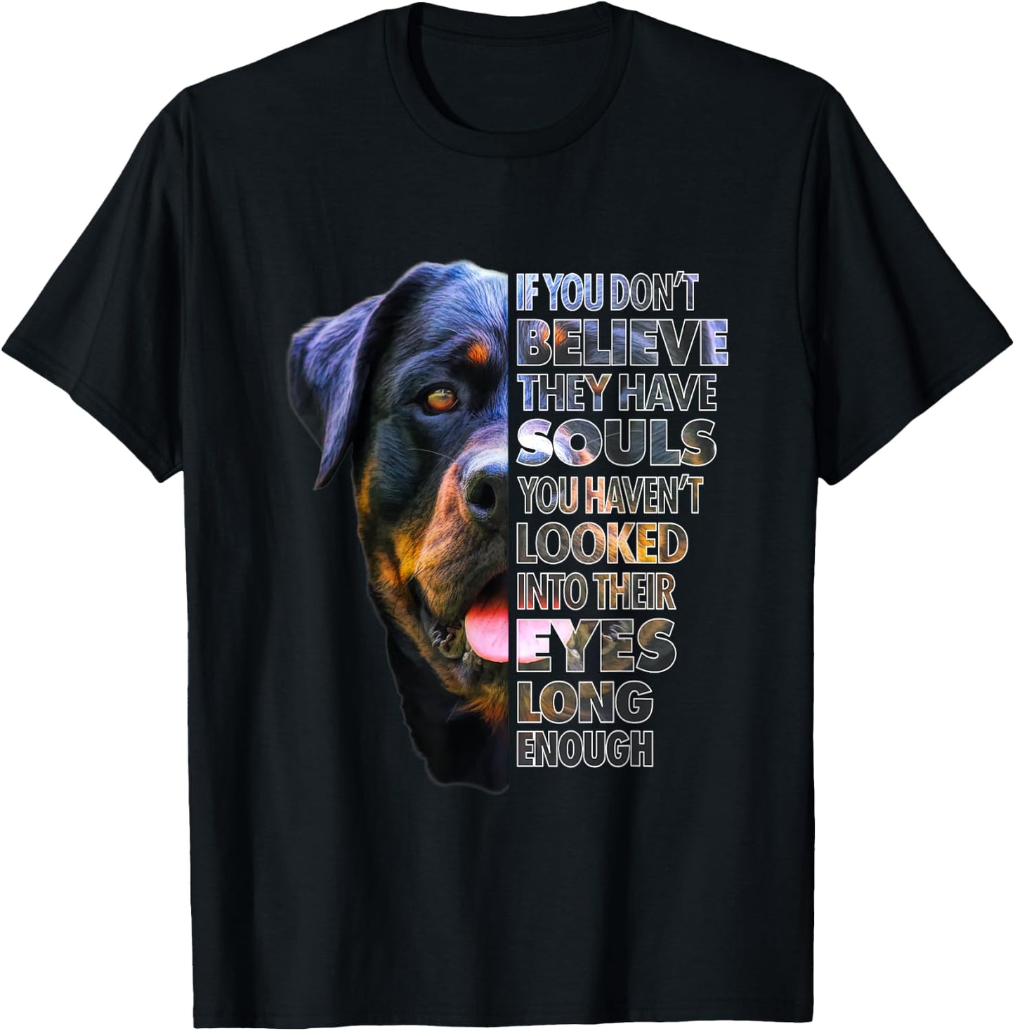 Rottweiler Soul I Love Rotties Dog Lover T-Shirt - T-Shirt | Black