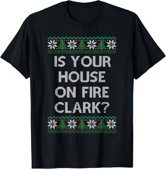 Christmas Family Winter Vacation Ugly Sweater Style T-Shirt - T-Shirt | Black
