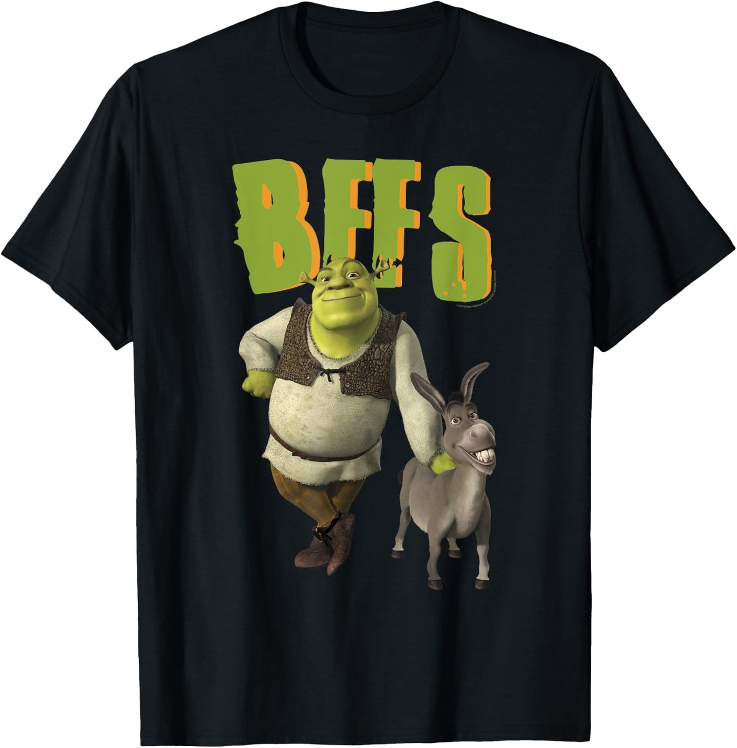 Shrek 2 And Donkey BFFS T-Shirt - T-Shirt | Black