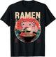 Axolotl Ramen Japanese Noodles Kawaii Anime Axolotl T-Shirt - T-Shirt | Black