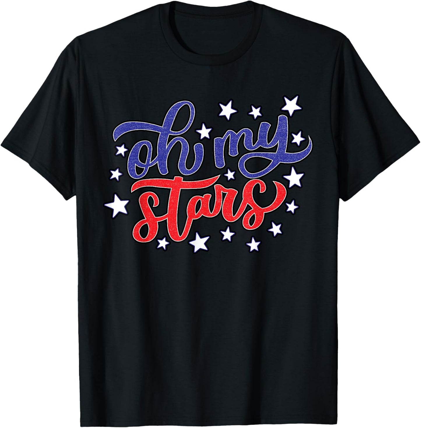 Southern Oh My Stars 4th of July Shirt Girls USA Patriotic T-Shirt - T-Shirt | Black