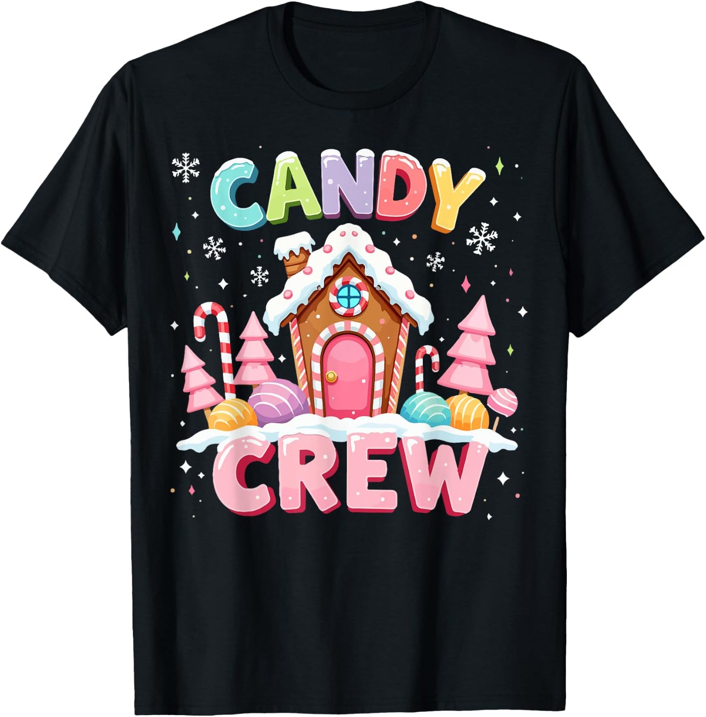 Candy Land Candy Crew Decorations Sweetie Candy Squad Xmas T-Shirt - T-Shirt | Black