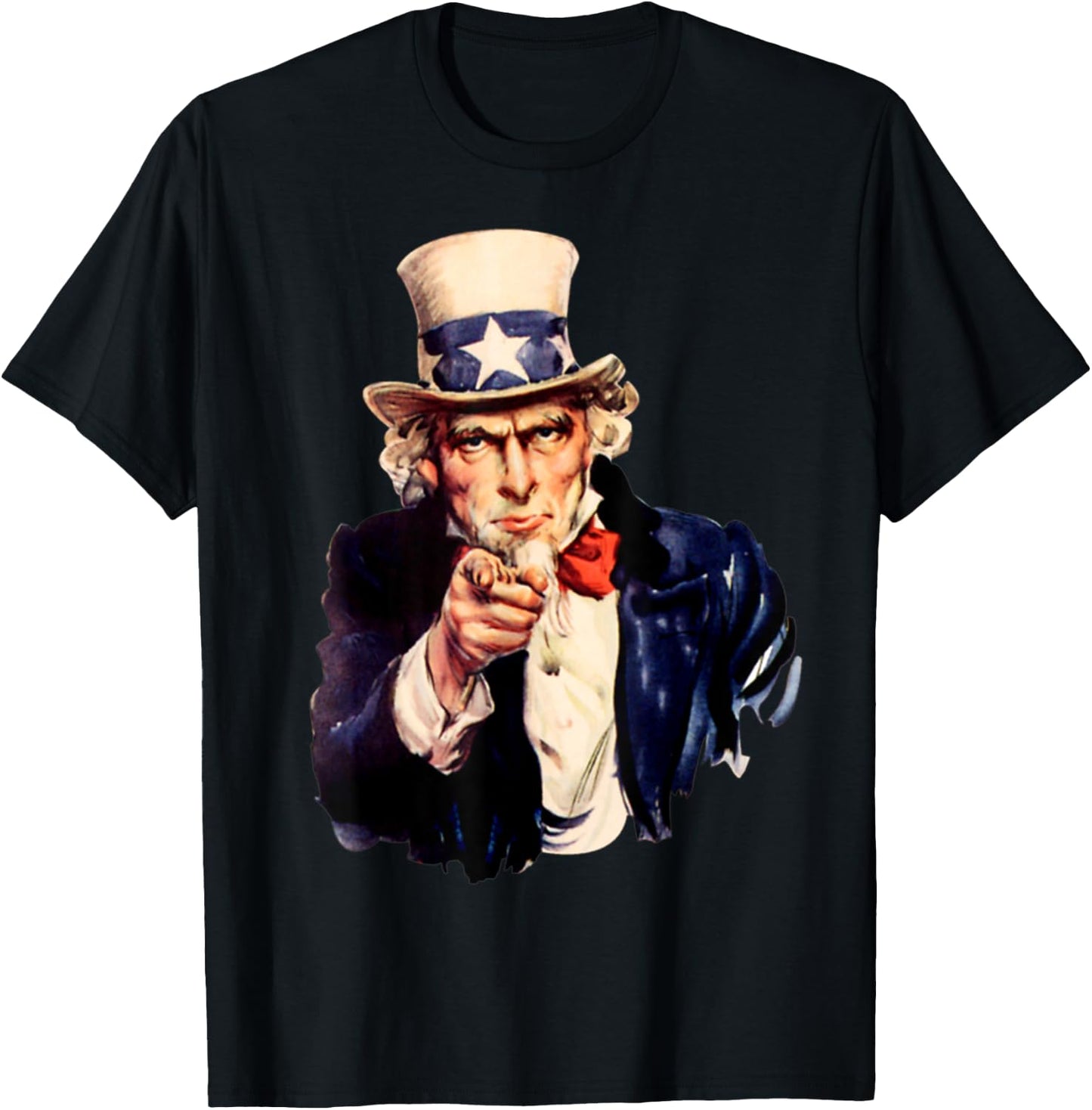 I want you - Uncle Sam FUN T-Shirt - T-Shirt | Black