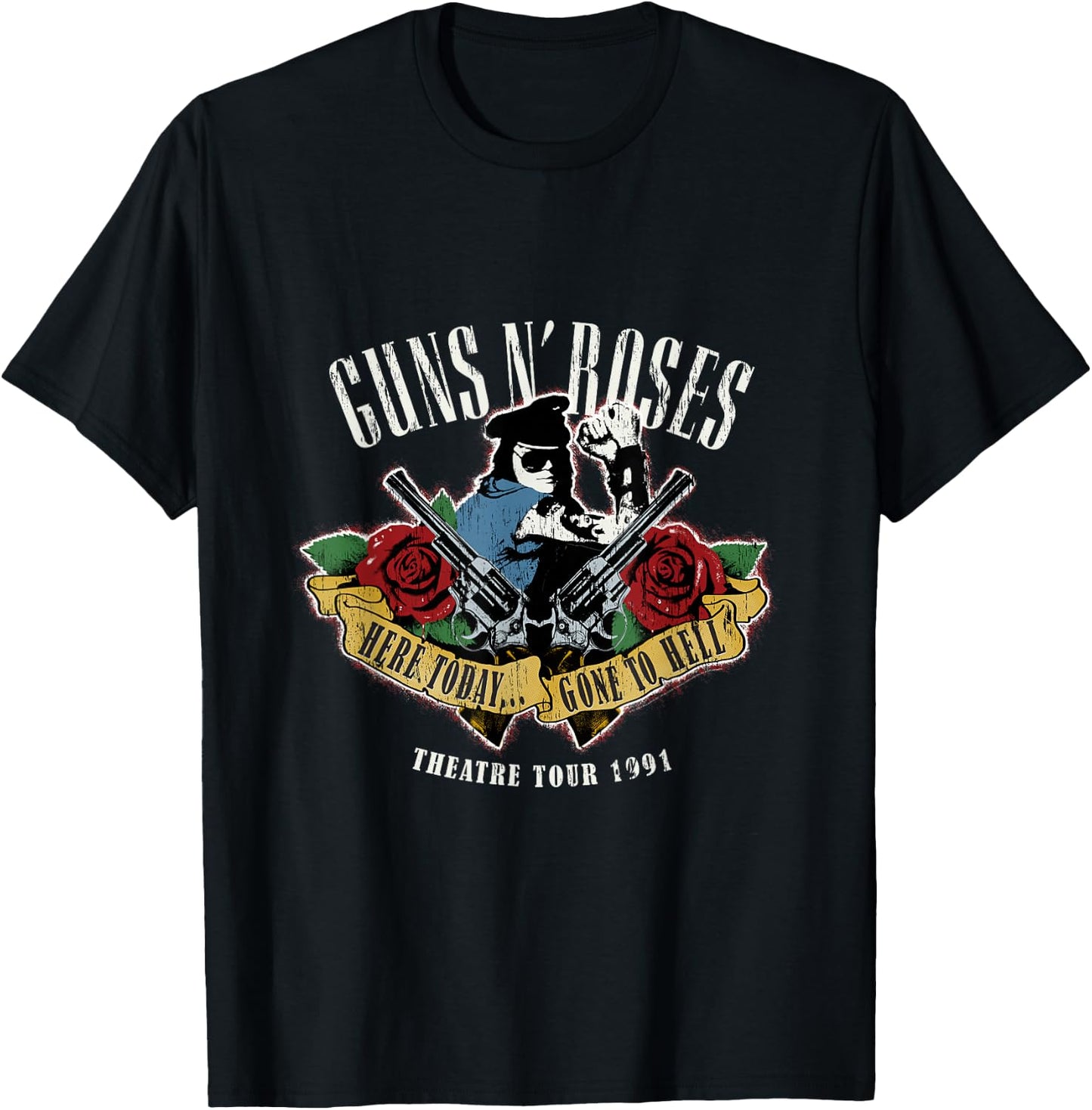 Guns N' Roses Official Here Today Gone To Hell T-Shirt - T-Shirt | Black