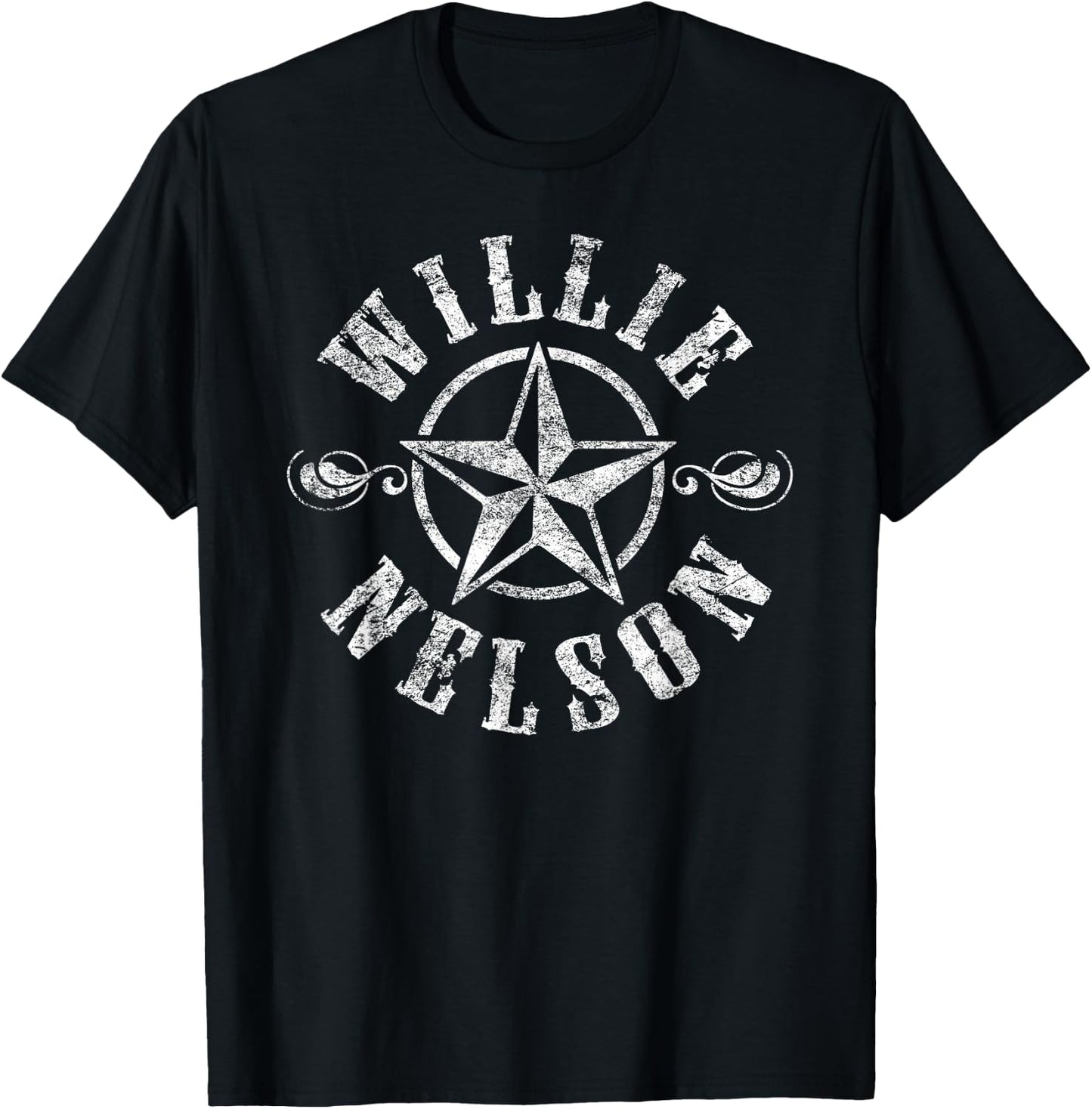 Willie Nelson Star Logo T-Shirt - T-Shirt | Black