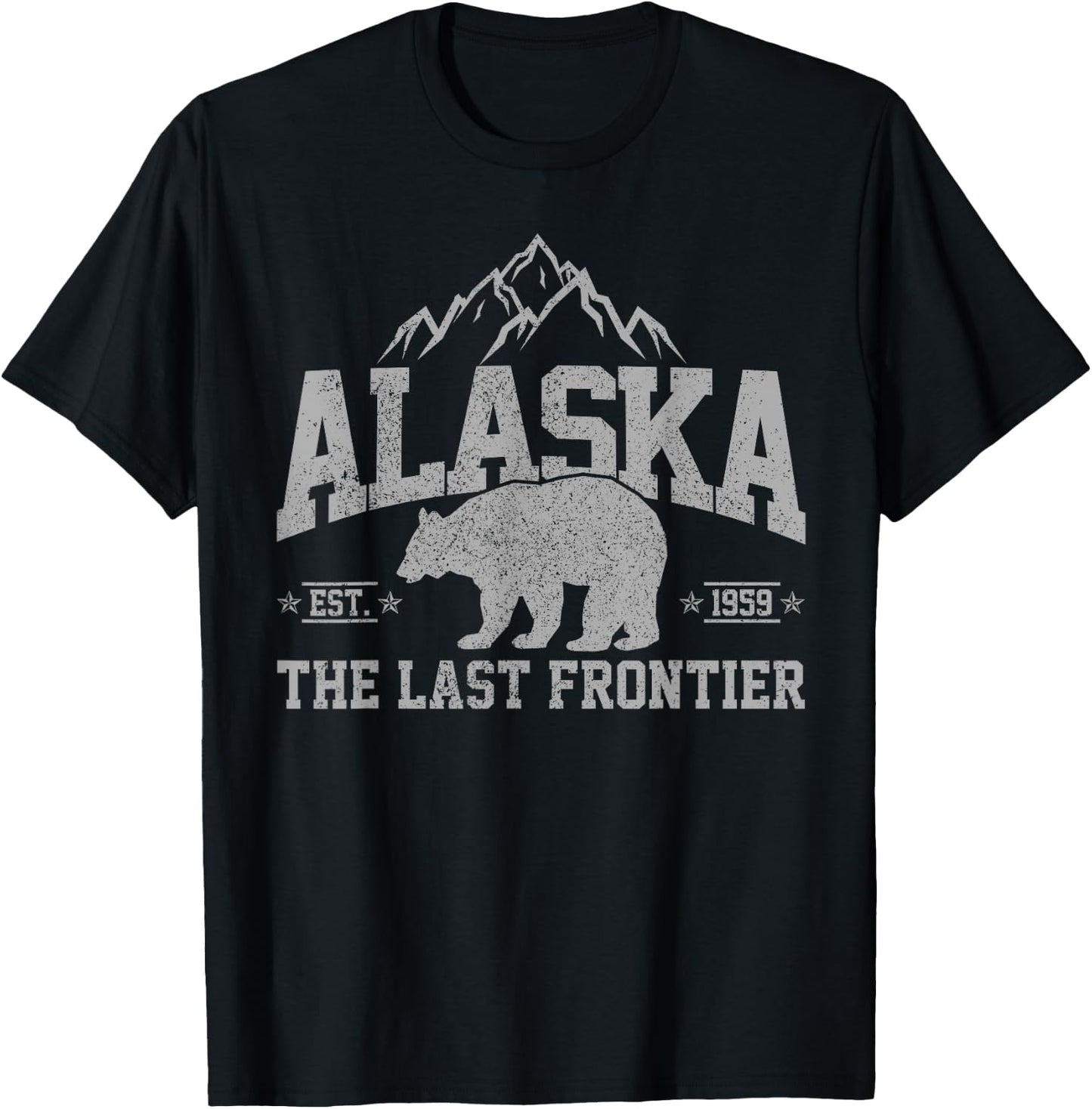 Alaska Grizzly Bear Nature Outdoor Souvenir Gift T-Shirt - T-Shirt | Black