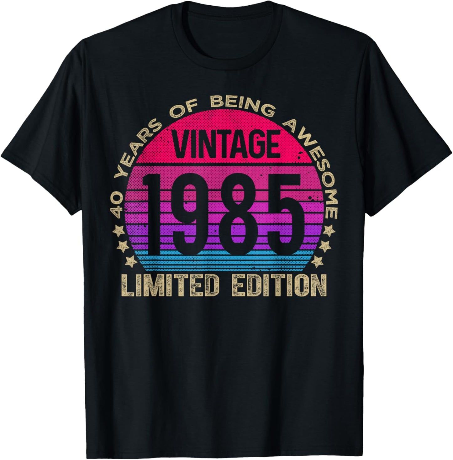 40 Year Old Gifts Limited Edition 40th Birthday Women T-Shirt - T-Shirt | Black