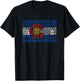 Colorado Fourteeners State Flag 14er Hiker Climber Gift T-Shirt - T-Shirt | Black