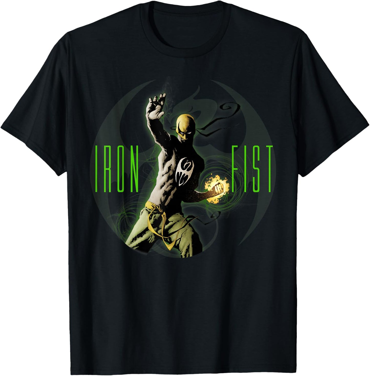 Marvel Iron Fist The Living Weapon Fist Power Up T-Shirt - T-Shirt | Black