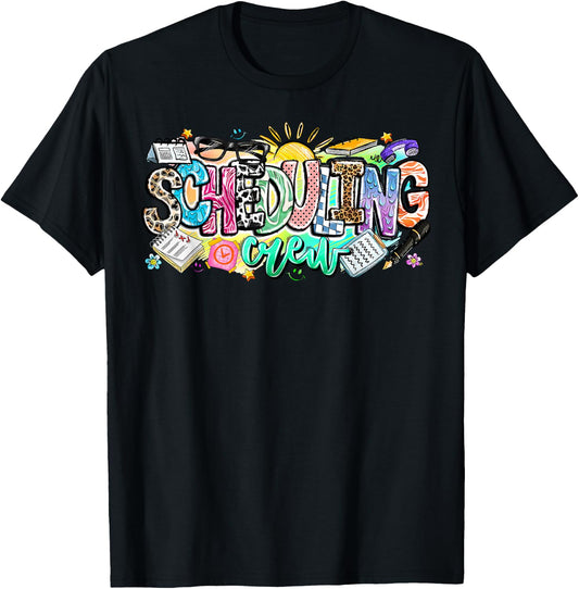 Leopard Scheduling Crew Nurse Funny Nurse Life Men Women T-Shirt - T-Shirt | Black