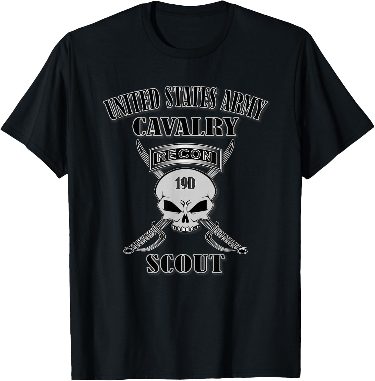U.S. Army Cavalry Scout (Front Design) T-Shirt - T-Shirt | Black