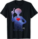 E.T. Terrestrial Universe Silhouette Heart Graphic T-Shirt - T-Shirt | Black