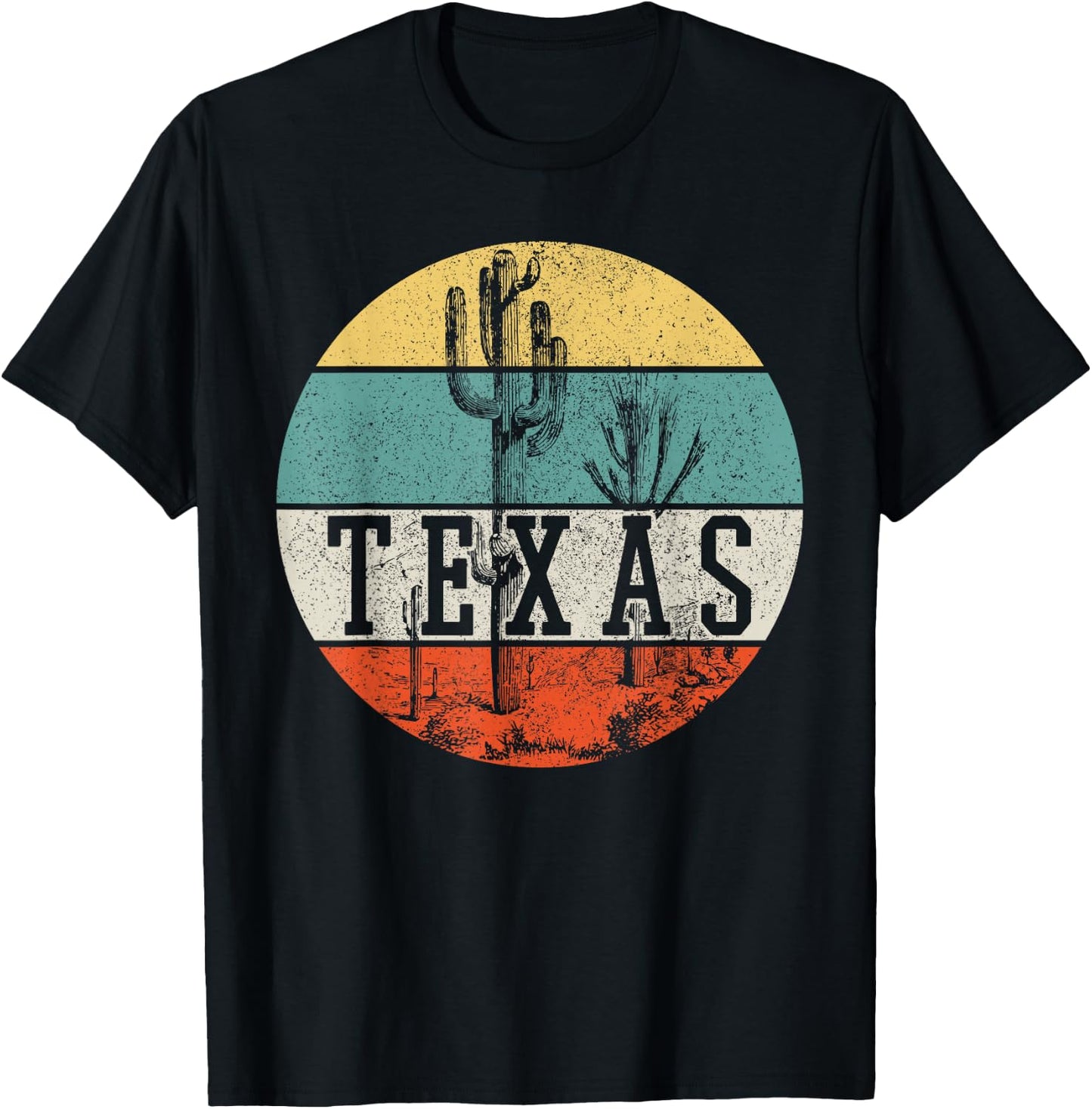Texas State Country Retro Vintage T-Shirt - T-Shirt | Black