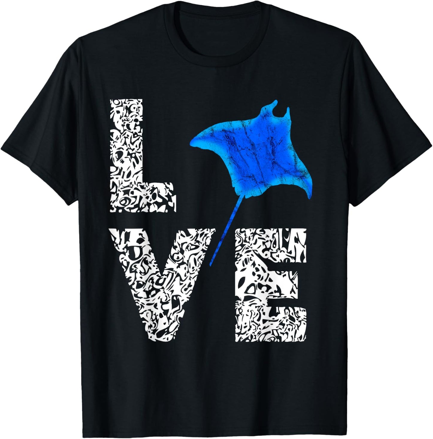 Manta Ray Stingray Sea Ocean Creatures Animals Lovers T-Shirt - T-Shirt | Black