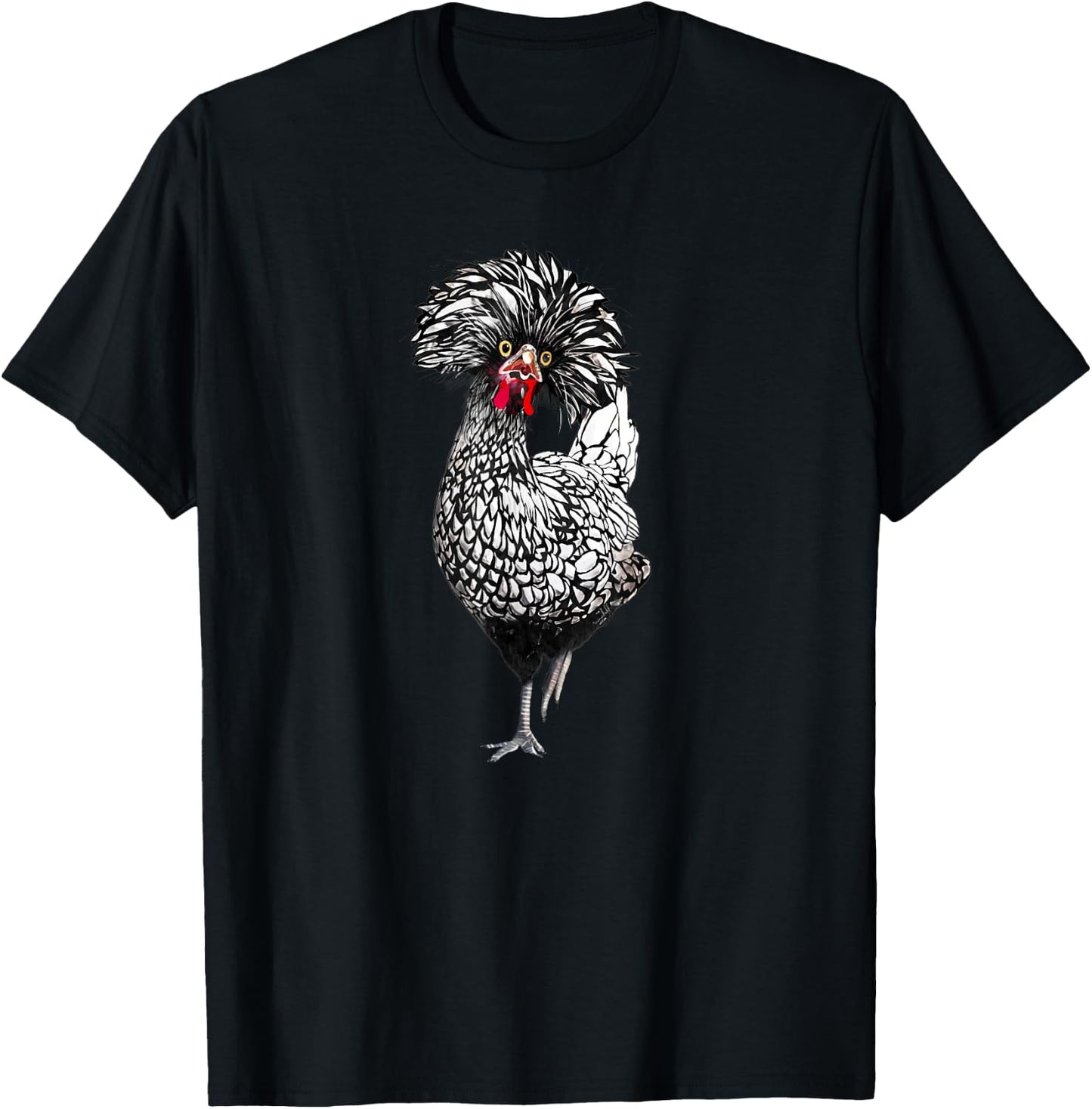 Funny Polish Chicken Shirt Backyard Chicken Coop Farm T-Shirt - T-Shirt | Black