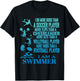 I Am A Swimmer T Shirt Funny Swim Swimming Cool Practice T-Shirt - T-Shirt | Black
