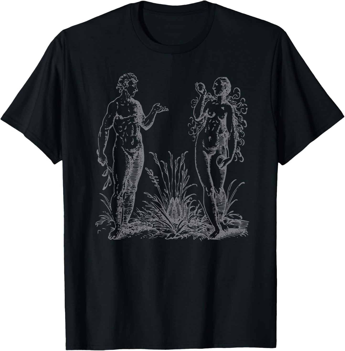 Adam and Eve Garden of Eden Religious Christian Faith T-Shirt - T-Shirt | Black