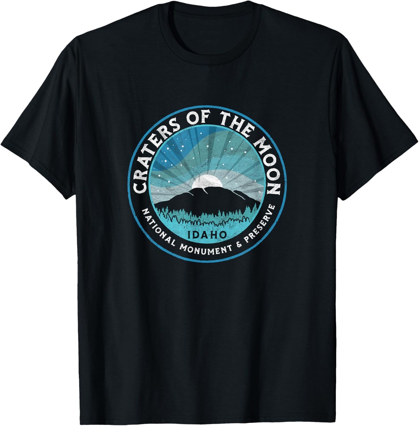 Craters of the Moon National Monument - Vintage Idaho T-Shirt - T-Shirt | Black