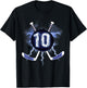 10th Birthday - Ice Hockey 10 years old T-Shirt - T-Shirt | Black