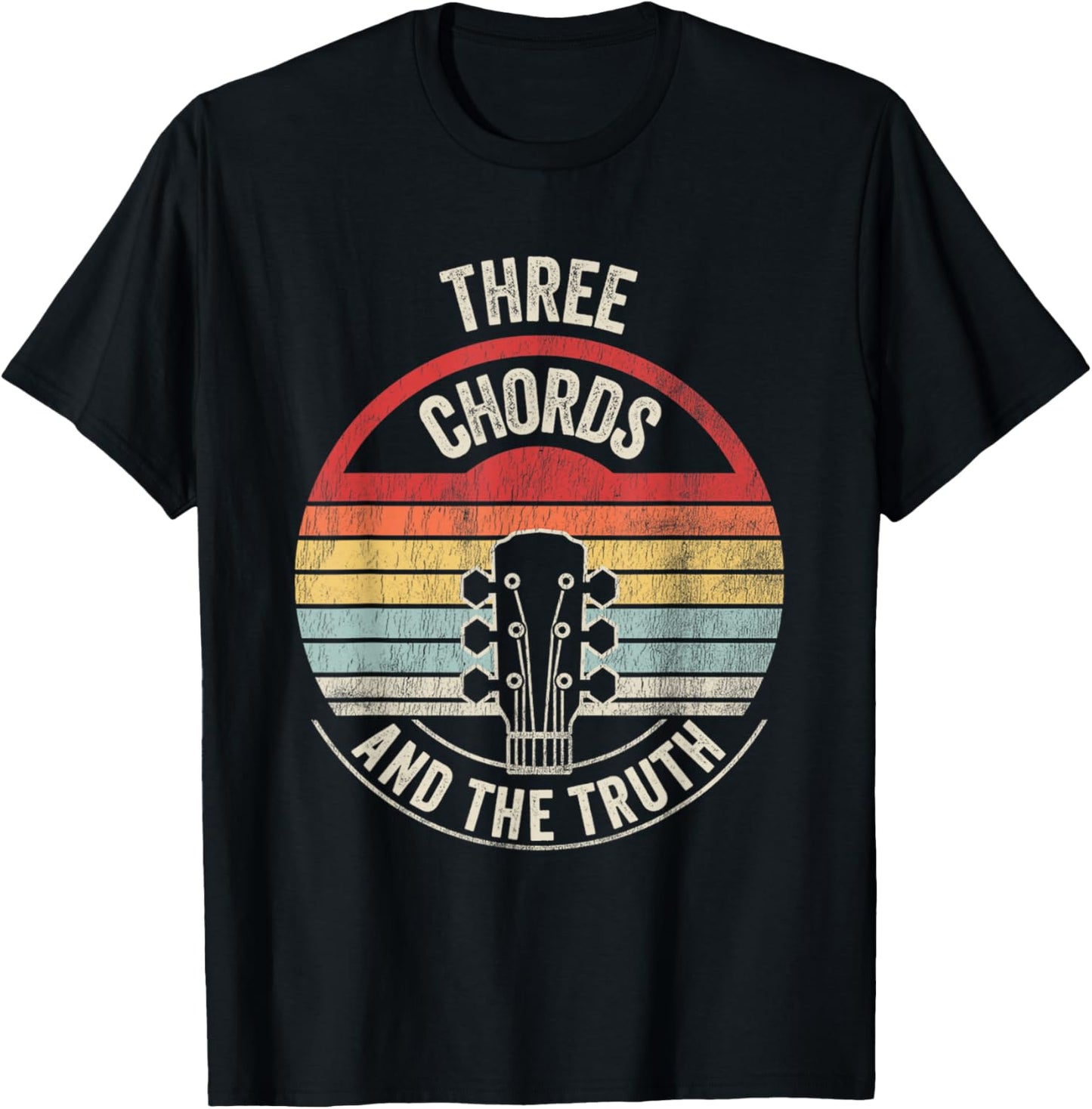 Three Chords And The Truth Guitar T-Shirt - T-Shirt | Black