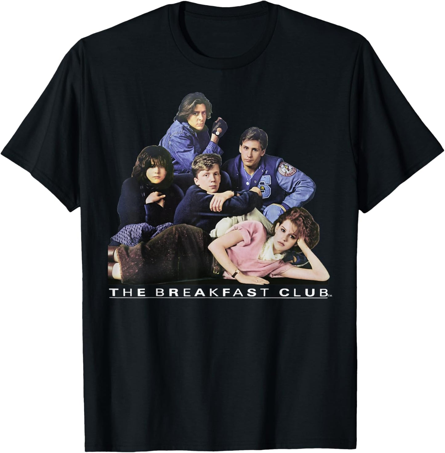 Breakfast Club Group Portrait Movie Logo T-Shirt - T-Shirt | Black
