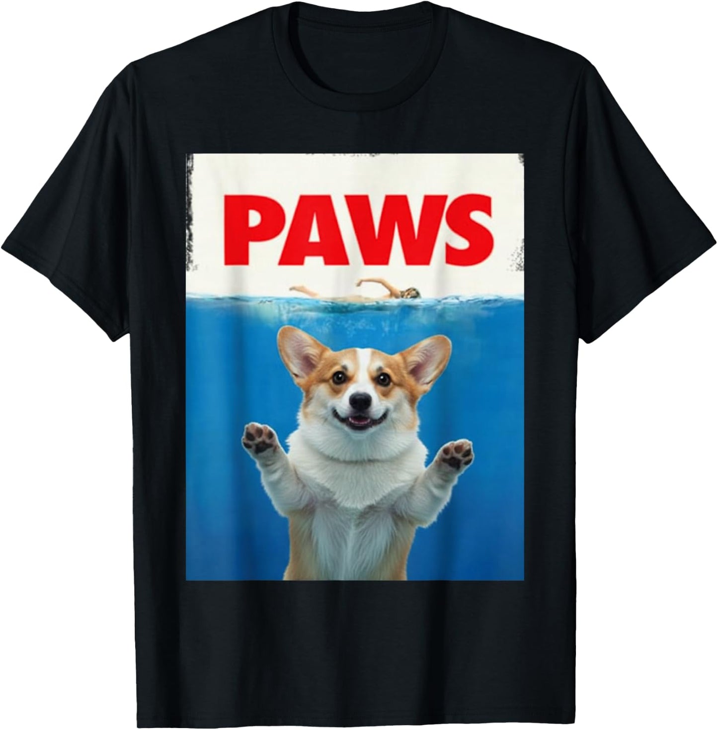 Paws Corgi Dog Shirts Funny Dog Gifts Women Kid T-Shirt - T-Shirt | Black