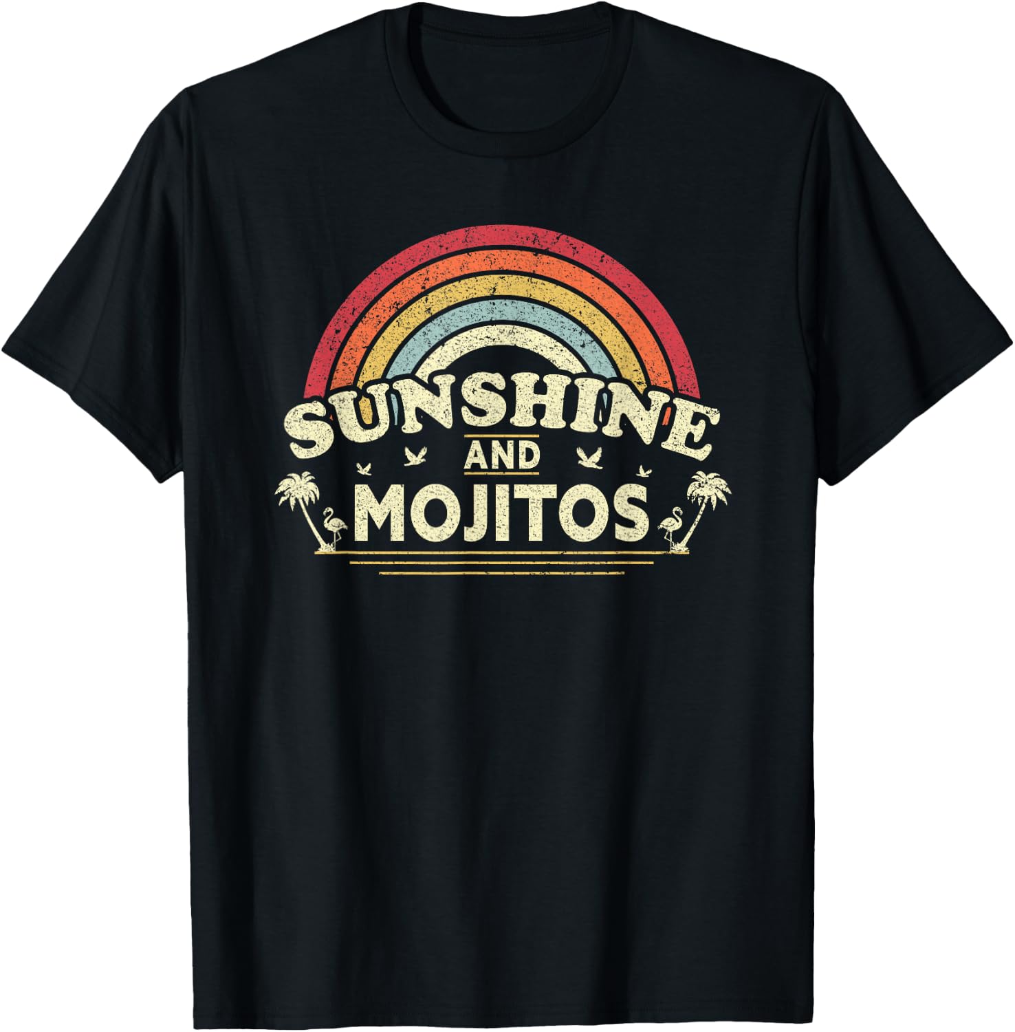 Mojito Sunshine and Mojitos Vintage Shirt T-Shirt - T-Shirt | Black