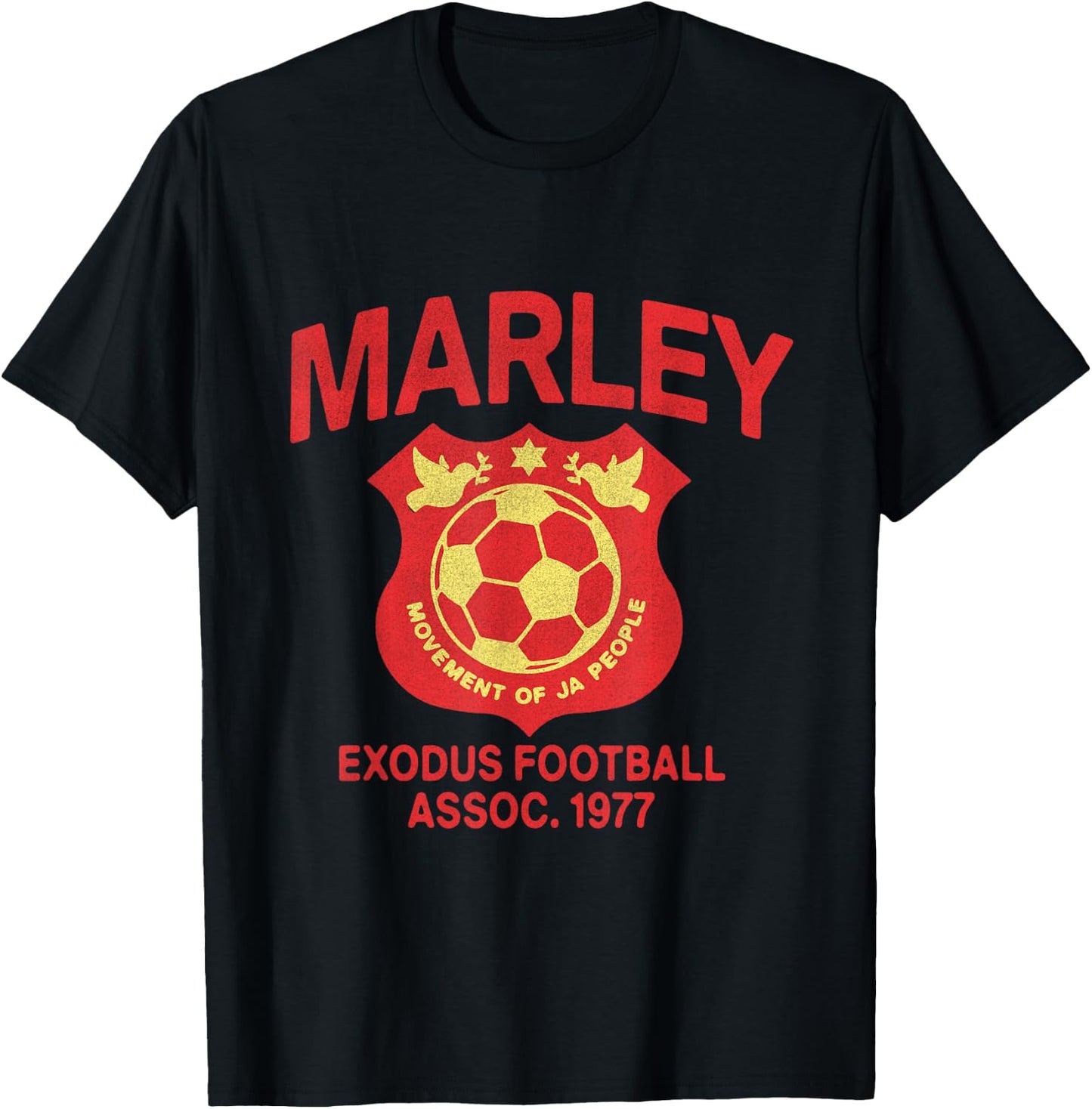 Official Bob Marley Exodus Football Assoc Soccer T-Shirt - T-Shirt | Black
