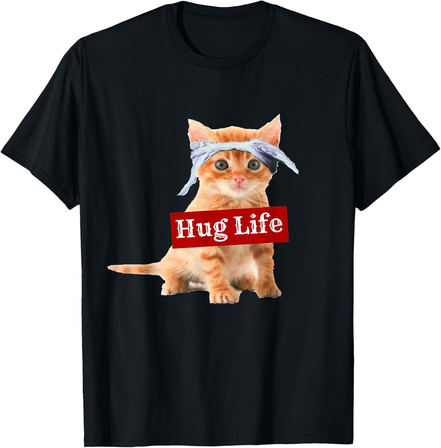 Hug Life Kitty Shirt Kitten Kitteh Cat Thug Gang Women T-Shirt - T-Shirt | Black