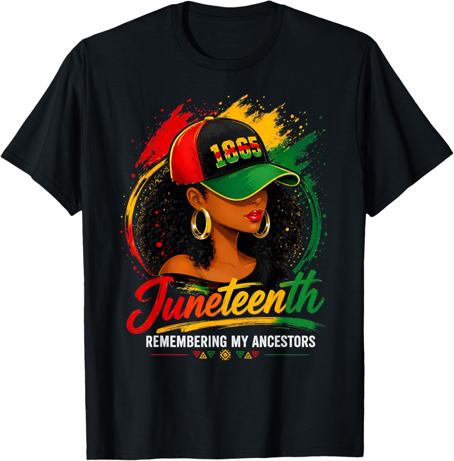 Juneteenth Shirts Women Remembering My Ancestors Black Woman T-Shirt - T-Shirt | Black