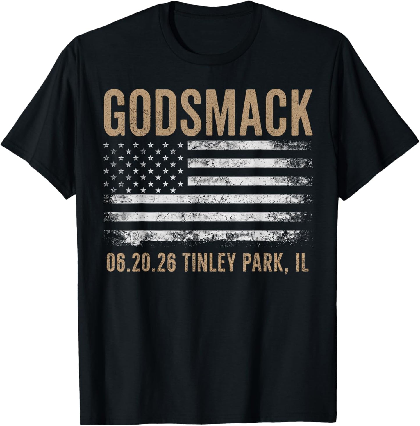 Godsmack The Rise of Rock 2026 Tinley Park T-Shirt - T-Shirt | Black