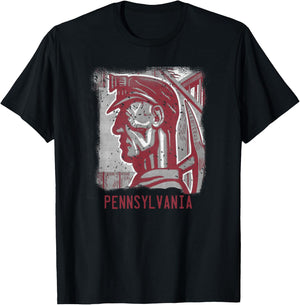 Coal Miner Pennsylvania Distressed Vintage Art Poster T-Shirt - T-Shirt | Black