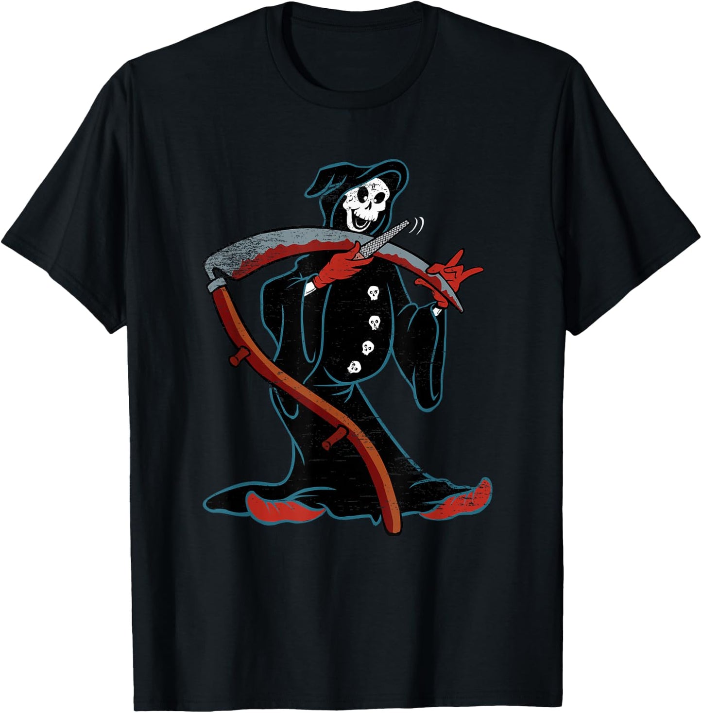 Vintage WW2 Hellcat Squadron VF-35 Grim Reapers T-Shirt - T-Shirt | Black